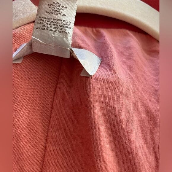Loft Cotton Linen Blend Jacket Pink Women’s Size Small GUC - Picture 13 of 15